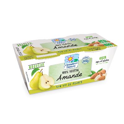 Dessert Vegetal Amande Poire 2 X100 G