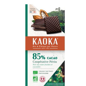 Kaoka Noir 85% Perou 100g De Non Ue