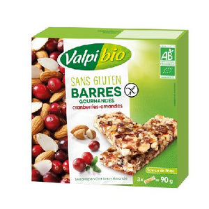 Barres Cranberries Amandes 90 G