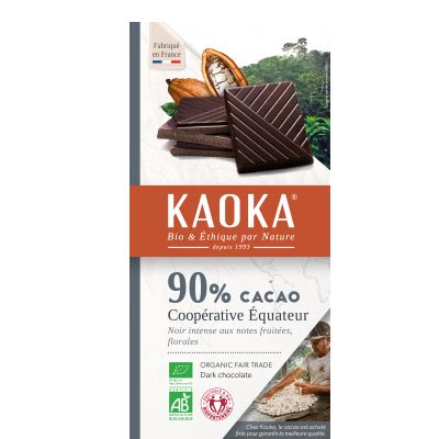 Kaoka Noir Equateur 90% 100g De Non Ue